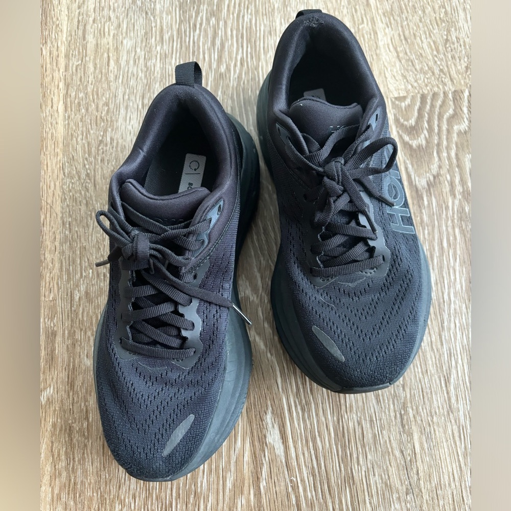 Hoka Bondi 8 all black size 7